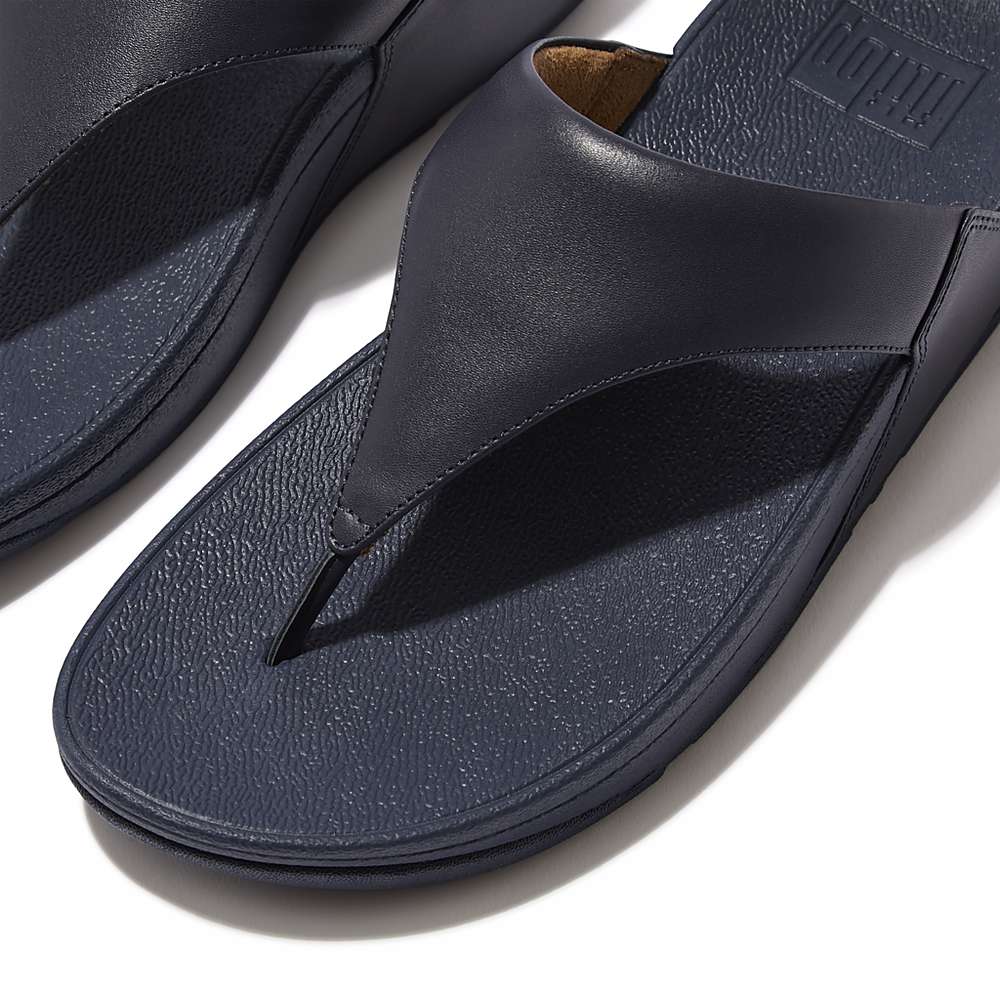 Fitflop LULU Leather Toe-Post Naisten Sandaalit Syvä Sininen | HYU-286907