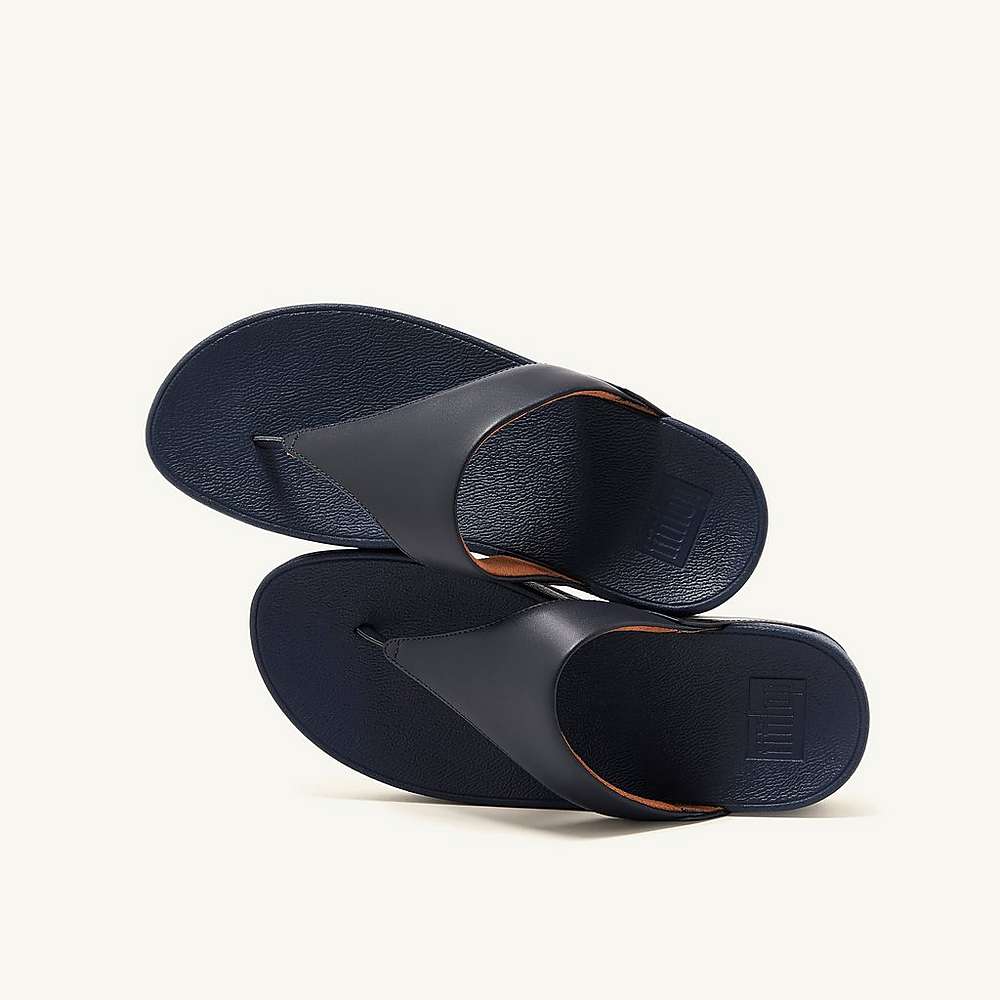 Fitflop LULU Leather Toe-Post Naisten Sandaalit Syvä Sininen | HYU-286907