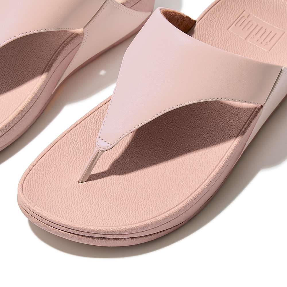 Fitflop LULU Leather Toe-Post Naisten Sandaalit Pinkki | QKB-825916