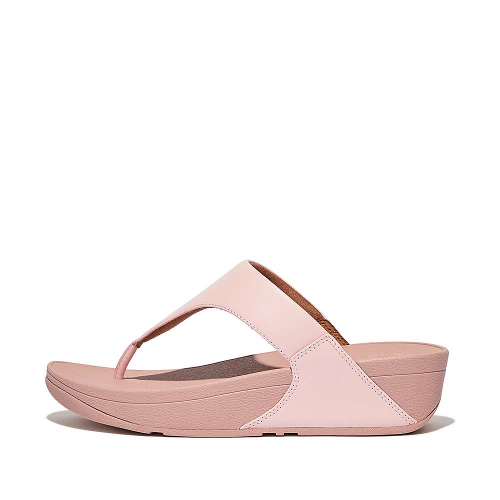 Fitflop LULU Leather Toe-Post Naisten Sandaalit Pinkki | QKB-825916