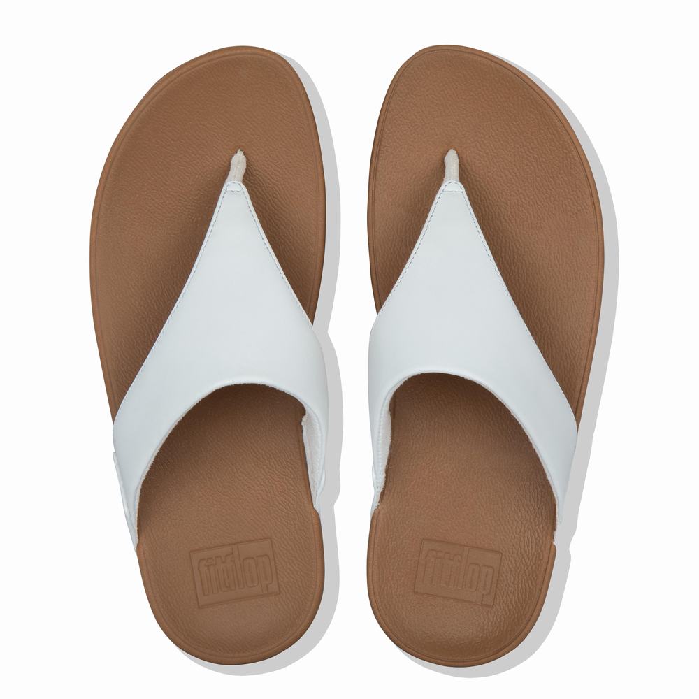 Fitflop LULU Leather Toe-Post Naisten Sandaalit Valkoinen | SBC-864302