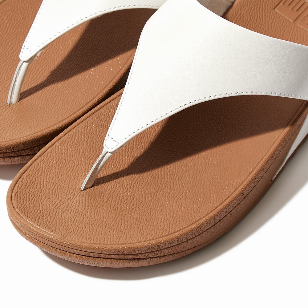 Fitflop LULU Leather Toe-Post Naisten Sandaalit Valkoinen | SBC-864302