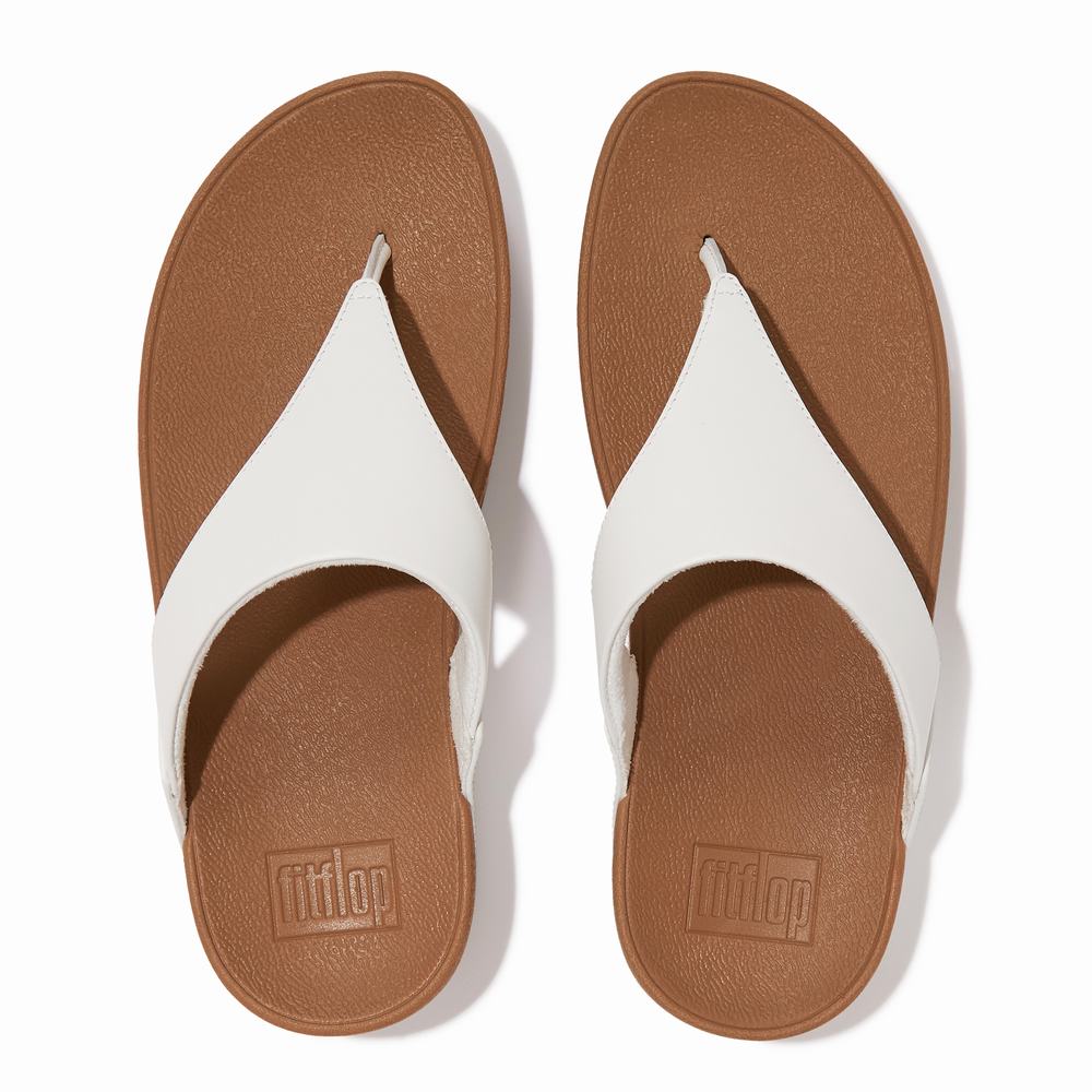 Fitflop LULU Leather Toe-Post Naisten Sandaalit Valkoinen | SBC-864302