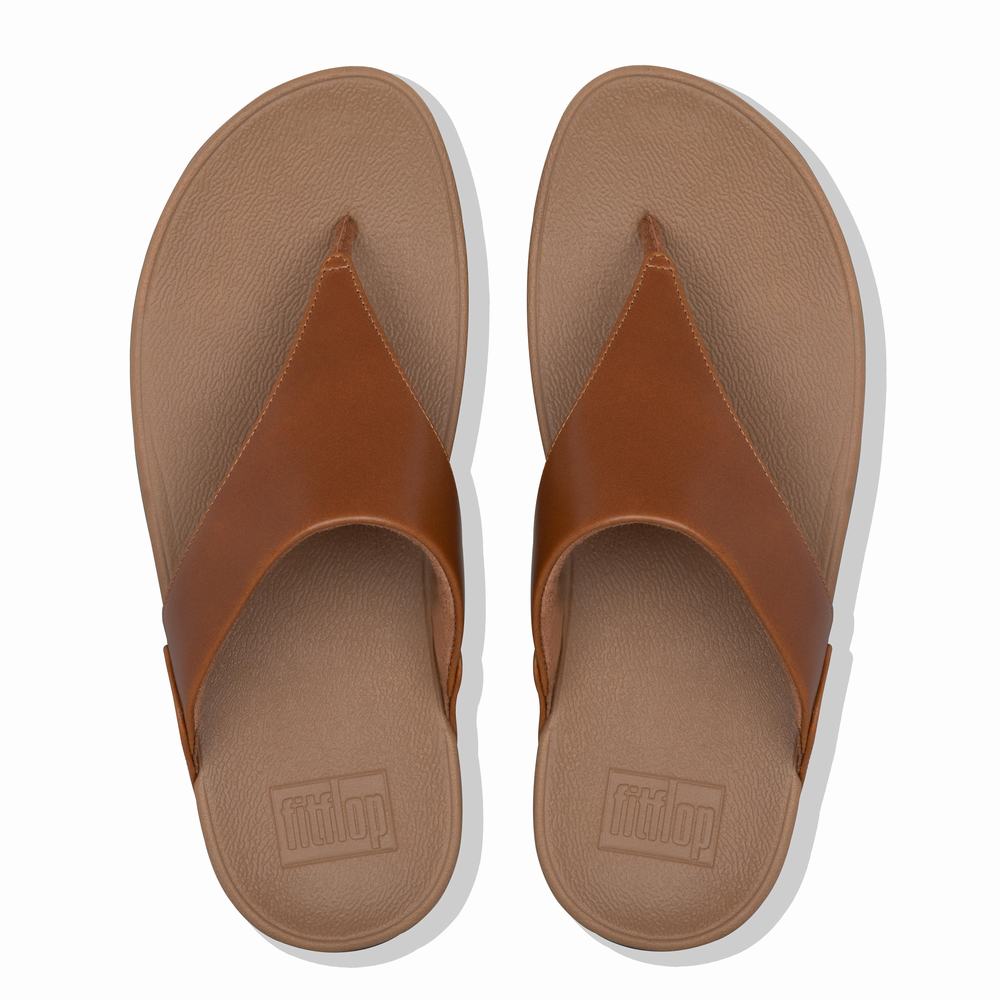 Fitflop LULU Leather Toe-Post Naisten Sandaalit Vaaleanruskea | YZR-974305