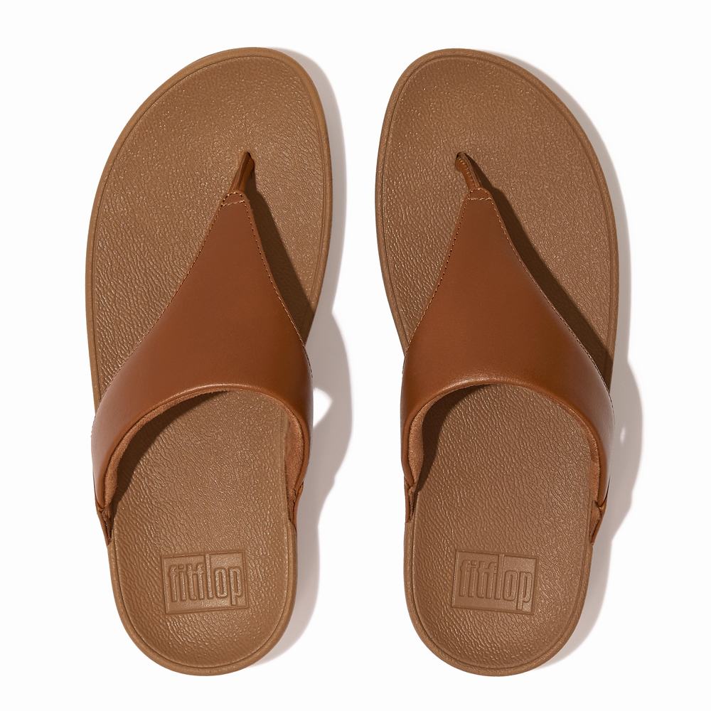 Fitflop LULU Leather Toe-Post Naisten Sandaalit Vaaleanruskea | YZR-974305