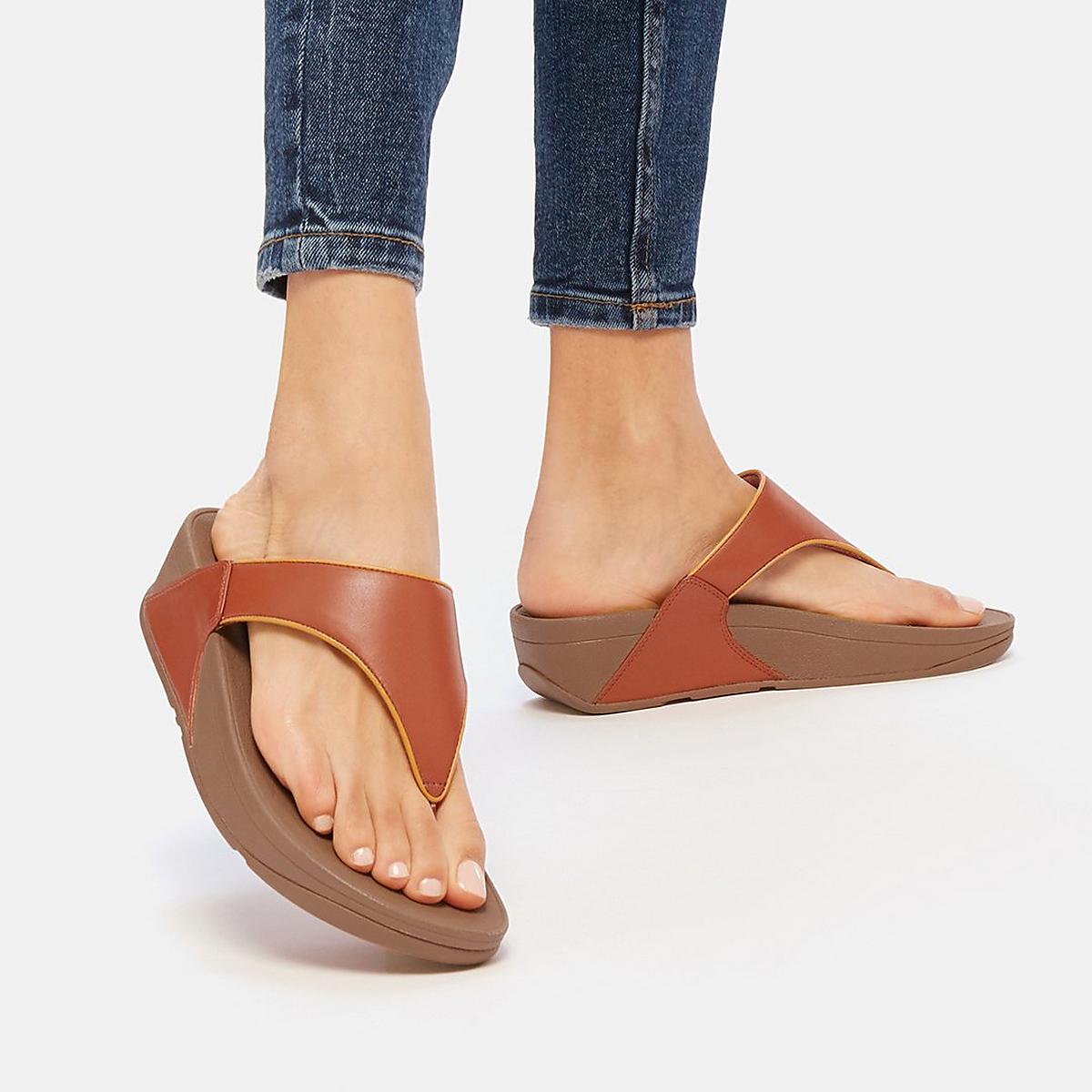 Fitflop LULU Pop Binding Toe-Post Naisten Sandaalit Ruskea | AIP-056832