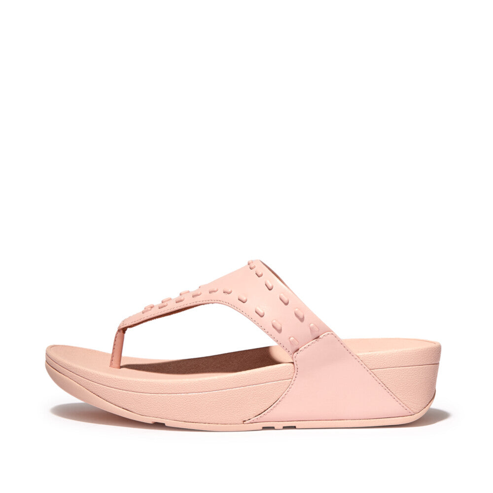 Fitflop LULU Stud Leather Toe-Post Naisten Sandaalit Pinkki | UPY-014873