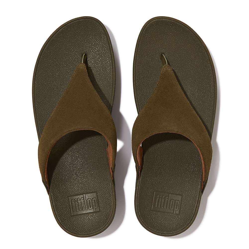 Fitflop LULU Suede Toe-Post Naisten Sandaalit Oliivinvihreä | QWX-487362