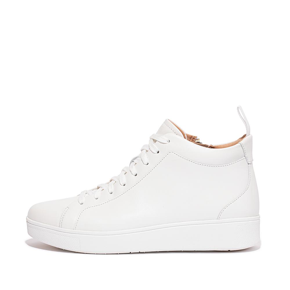 Fitflop RALLY Leather High-Top Naisten Tennarit Valkoinen | HGV-369487