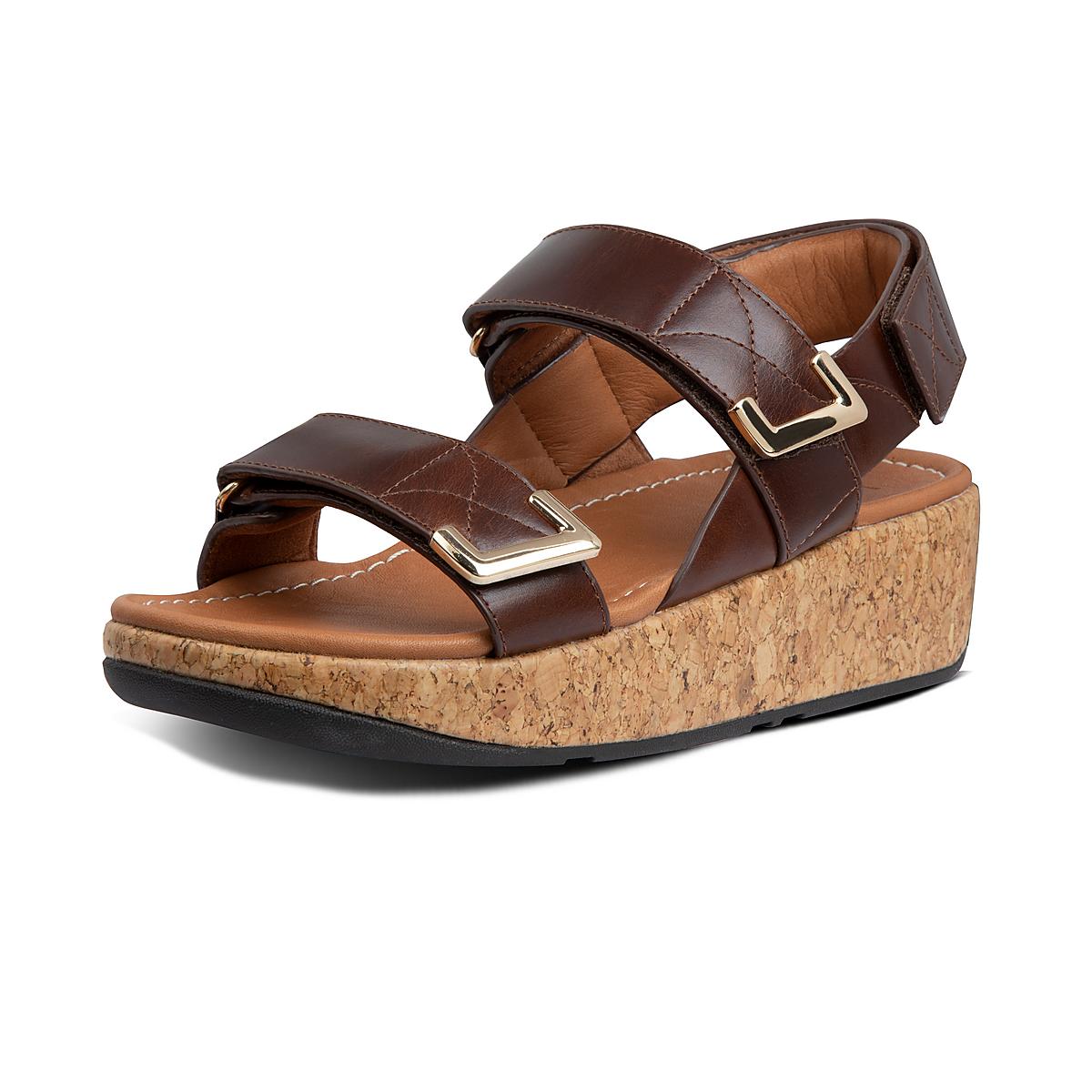 Fitflop REMI Adjustable Leather Naisten Sandaalit Suklaa Ruskea | LUJ-019367