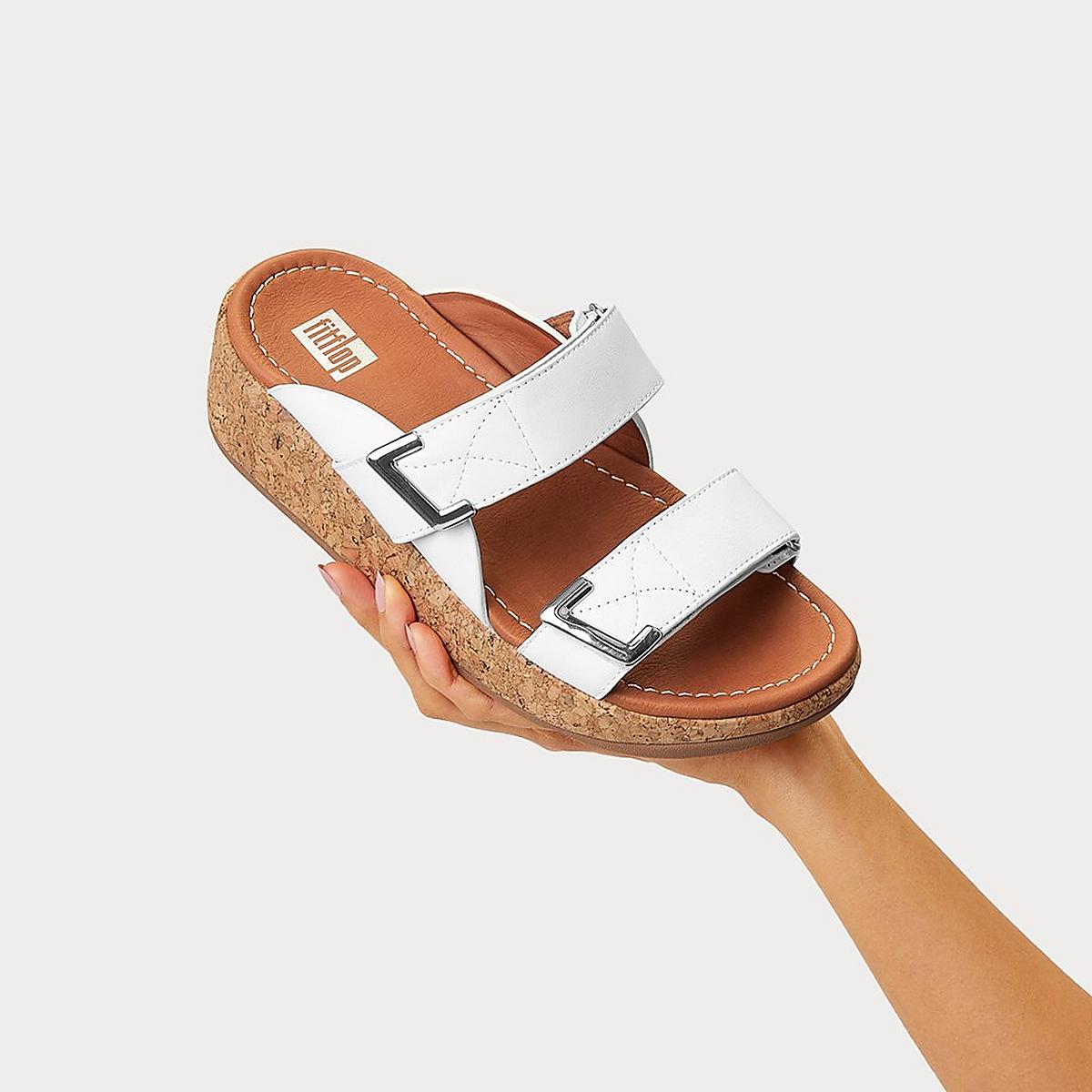 Fitflop REMI Adjustable Slides Naisten Sandaalit Valkoinen | GVL-586217