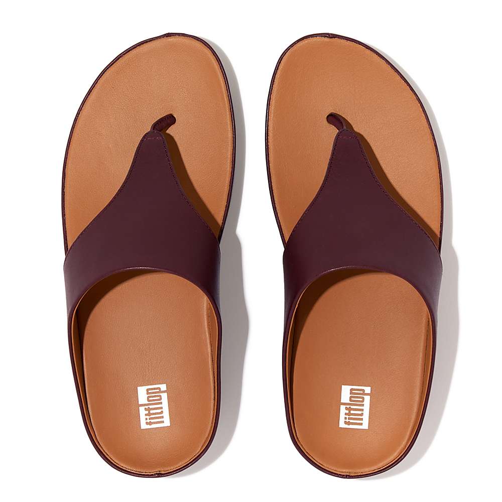 Fitflop SHUV Leather Toe-Post Naisten Sandaalit Viininpunainen | QZB-048253