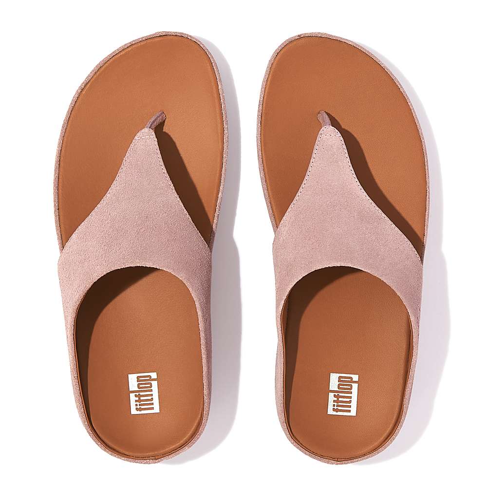 Fitflop SHUV Suede Toe-Post Naisten Sandaalit Pinkki | VCP-865910