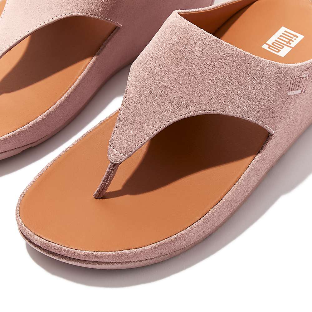 Fitflop SHUV Suede Toe-Post Naisten Sandaalit Pinkki | VCP-865910