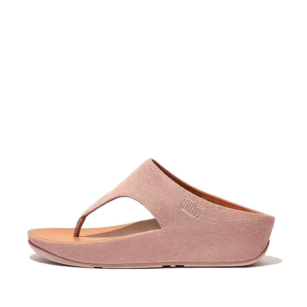 Fitflop SHUV Suede Toe-Post Naisten Sandaalit Pinkki | VCP-865910