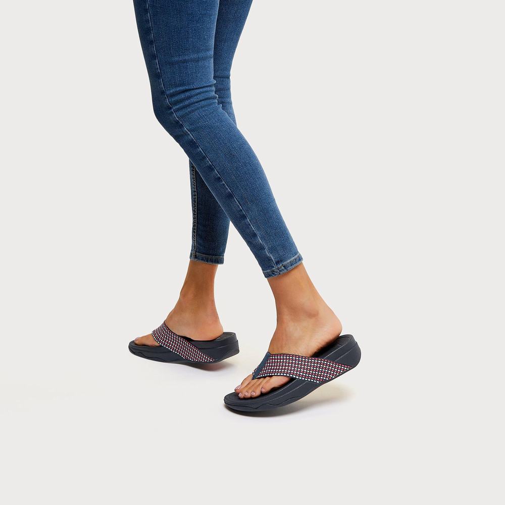 Fitflop SURFA Toe-Post Naisten Sandaalit Laivastonsininen | BAO-823190