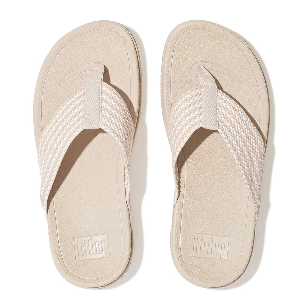 Fitflop SURFA Webbing Toe-Post Naisten Sandaalit Harmaat Beige | BJF-591724