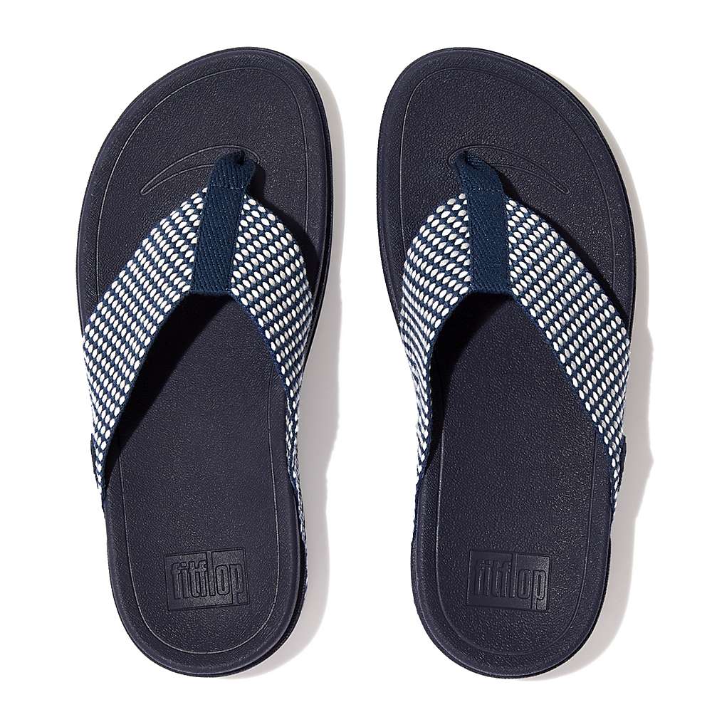 Fitflop SURFA Webbing Toe-Post Naisten Sandaalit Laivastonsininen | EAS-620813