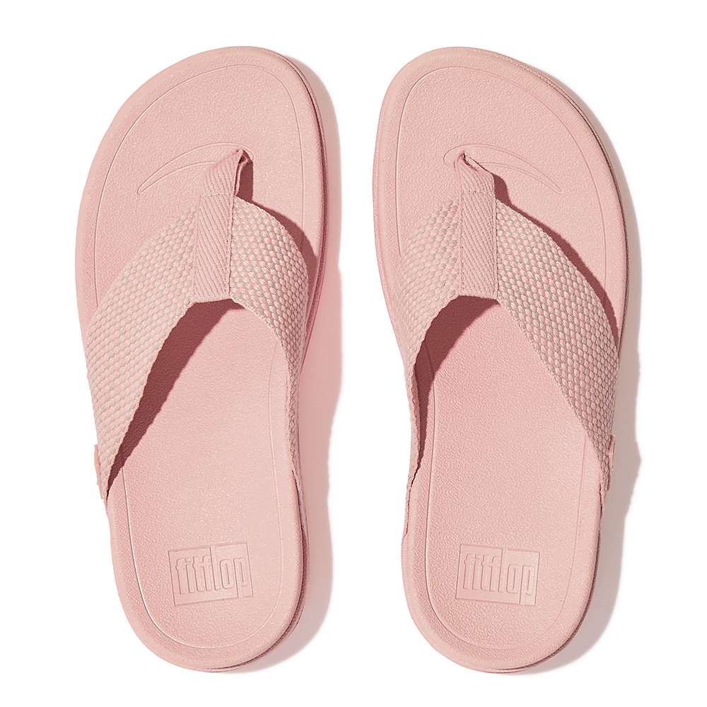 Fitflop SURFA Webbing Toe-Post Naisten Sandaalit Pinkki | QYO-628740