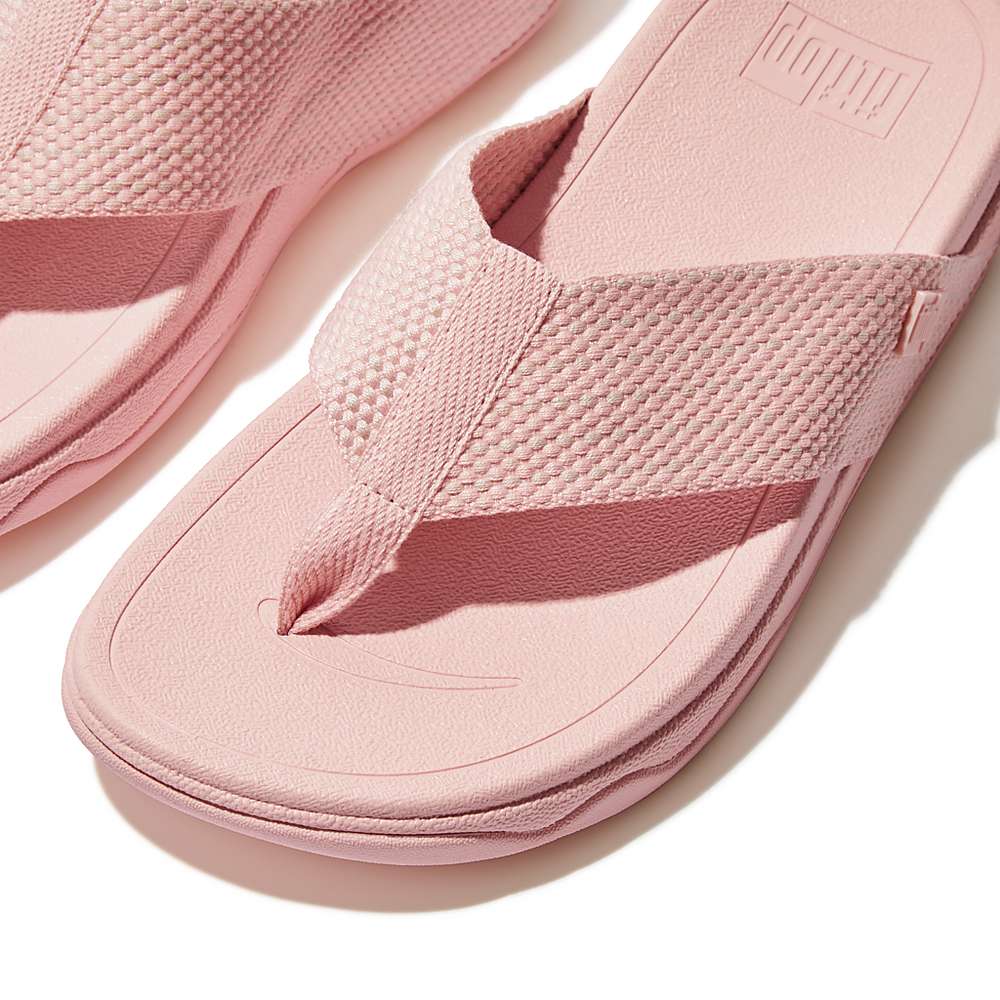 Fitflop SURFA Webbing Toe-Post Naisten Sandaalit Pinkki | QYO-628740