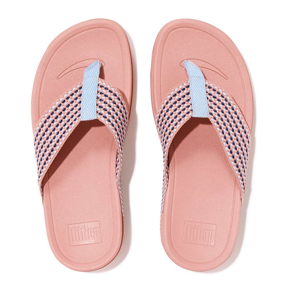 Fitflop SURFA Webbing Toe-Post Naisten Sandaalit Pinkki | VGK-461908