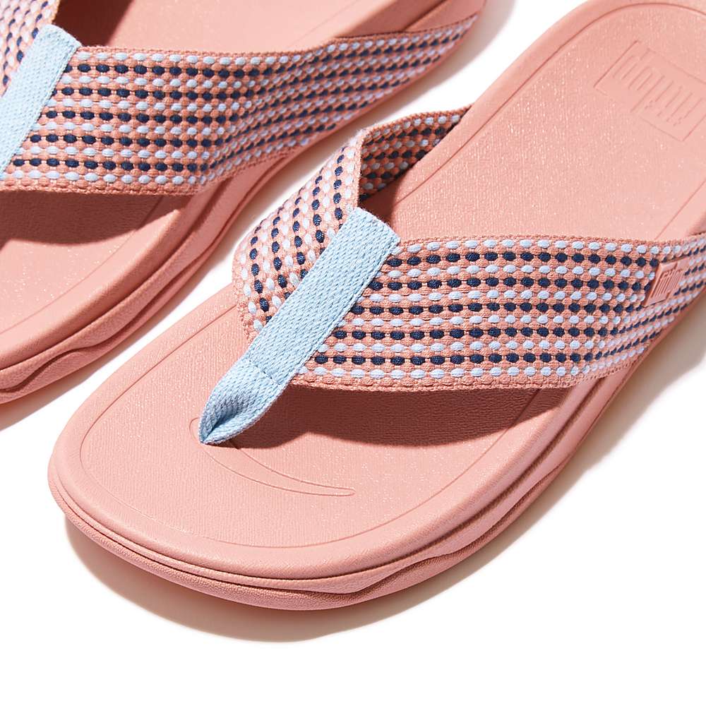 Fitflop SURFA Webbing Toe-Post Naisten Sandaalit Pinkki | VGK-461908