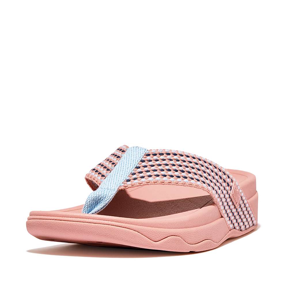 Fitflop SURFA Webbing Toe-Post Naisten Sandaalit Pinkki | VGK-461908