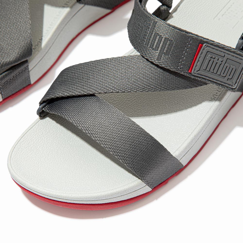 Fitflop SURFA Woven-Logo Z-Strap Naisten Sandaalit Harmaat | CZM-234791