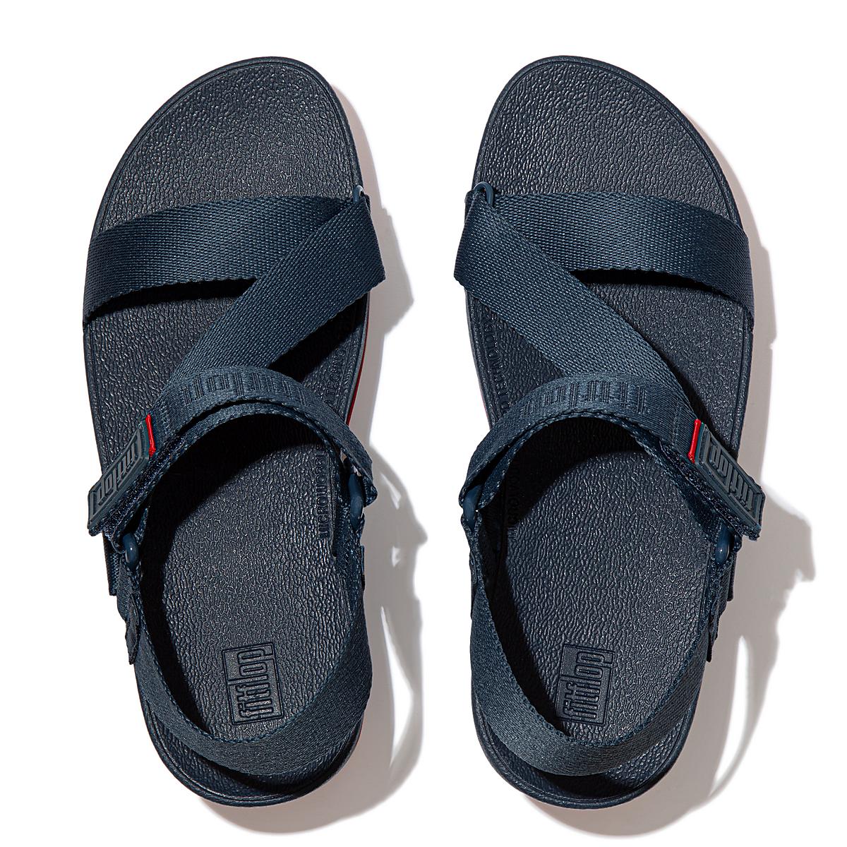 Fitflop SURFA Woven-Logo Z-Strap Naisten Sandaalit Laivastonsininen | XON-385276