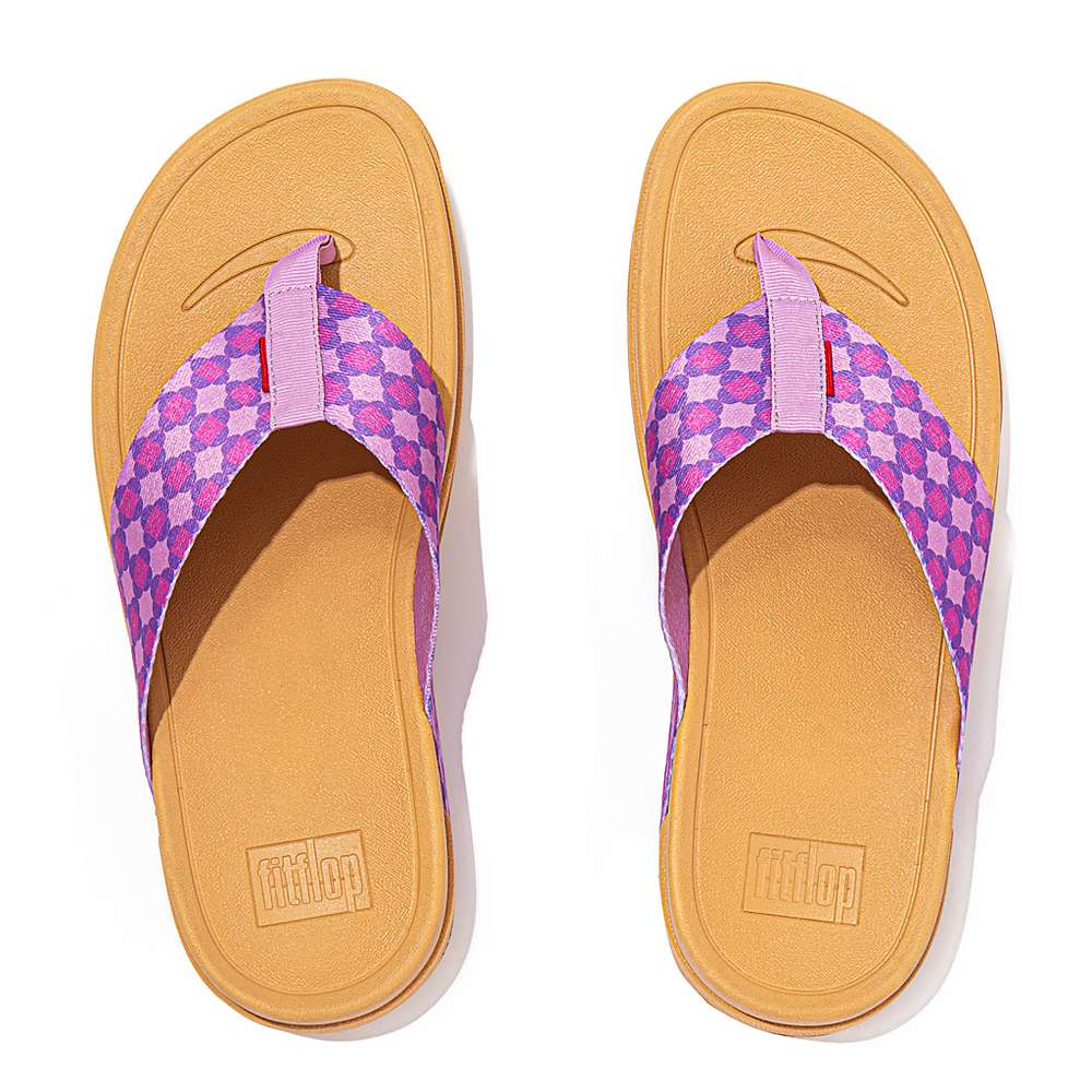 Fitflop SURFA X Yinka Ilori Toe-Post Naisten Sandaalit Violetit | VUT-341806