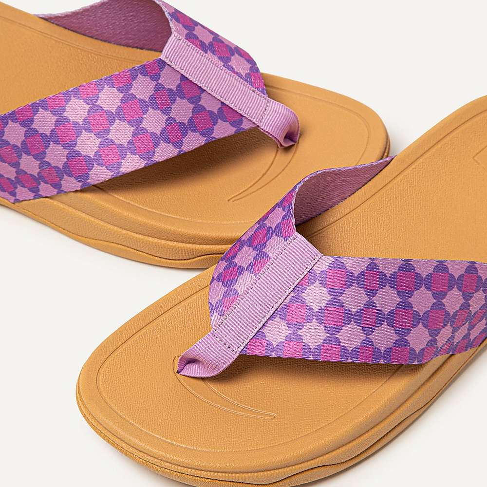 Fitflop SURFA X Yinka Ilori Toe-Post Naisten Sandaalit Violetit | VUT-341806