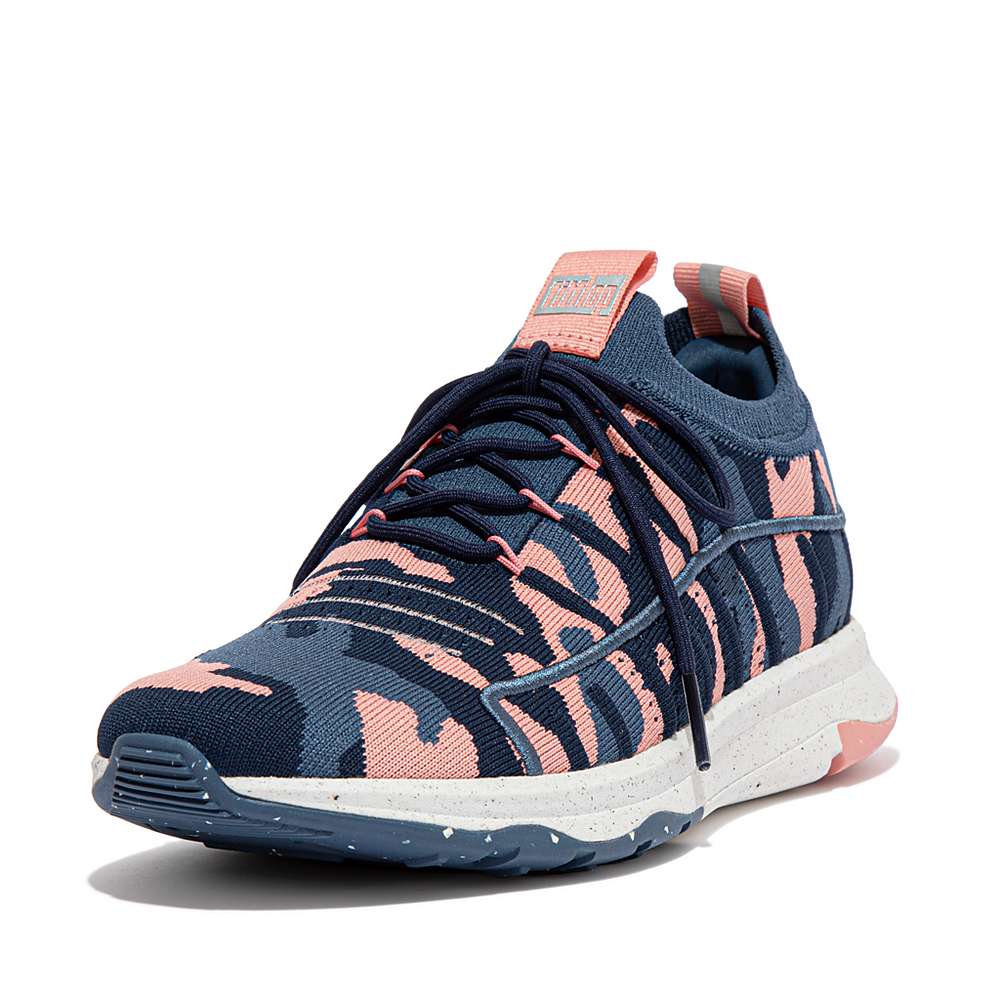 Fitflop VITAMIN FF E01 Camo Knit Sports Naisten Tennarit Laivastonsininen | MCD-139540